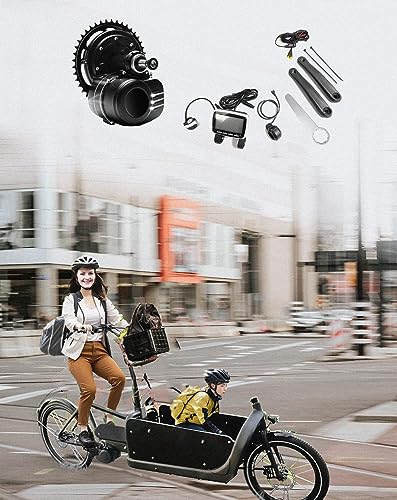 Enerpower Tongsheng TSDZ2B 250W Mittelmotor Freilauf mit Zubehör und Display VLCD5 8-Pins System mit 6 km/h Gaspedal (Throttle) für Lastenräder, Cargoräder etc. (36V)