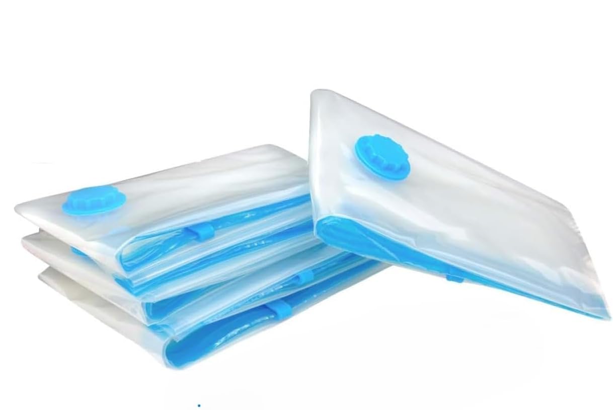 [6 pack] Vacuum Storage bags, 2 Sizes: 3 Large (60X80cm) & 3 Medium (40X60). Space Saving Storage Solution, Ideal for Clothes, Bedding, Duvets, Towels, Curtains and More. (6, 40x 60 60x80)