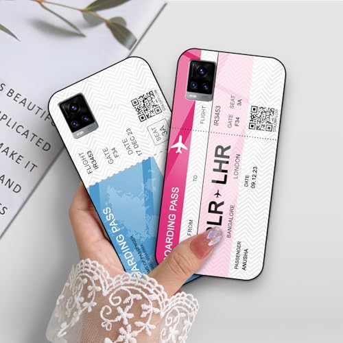 Image of COLORflow Back Cover Compatible with Vivo V20 | Boarding Pass Colors Customized | Shockproof TPU Bumper with Camera Protection Back Cover Compatible with Vivo V20