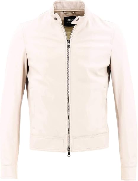 Amazon Emmeti エンメティ メンズ 0 5mm厚 ラムスキン ナッパシルク シングルライダースジャケット ユーリ Juri Emt Ns Cashmere グレージュ コート ジャケット 通販