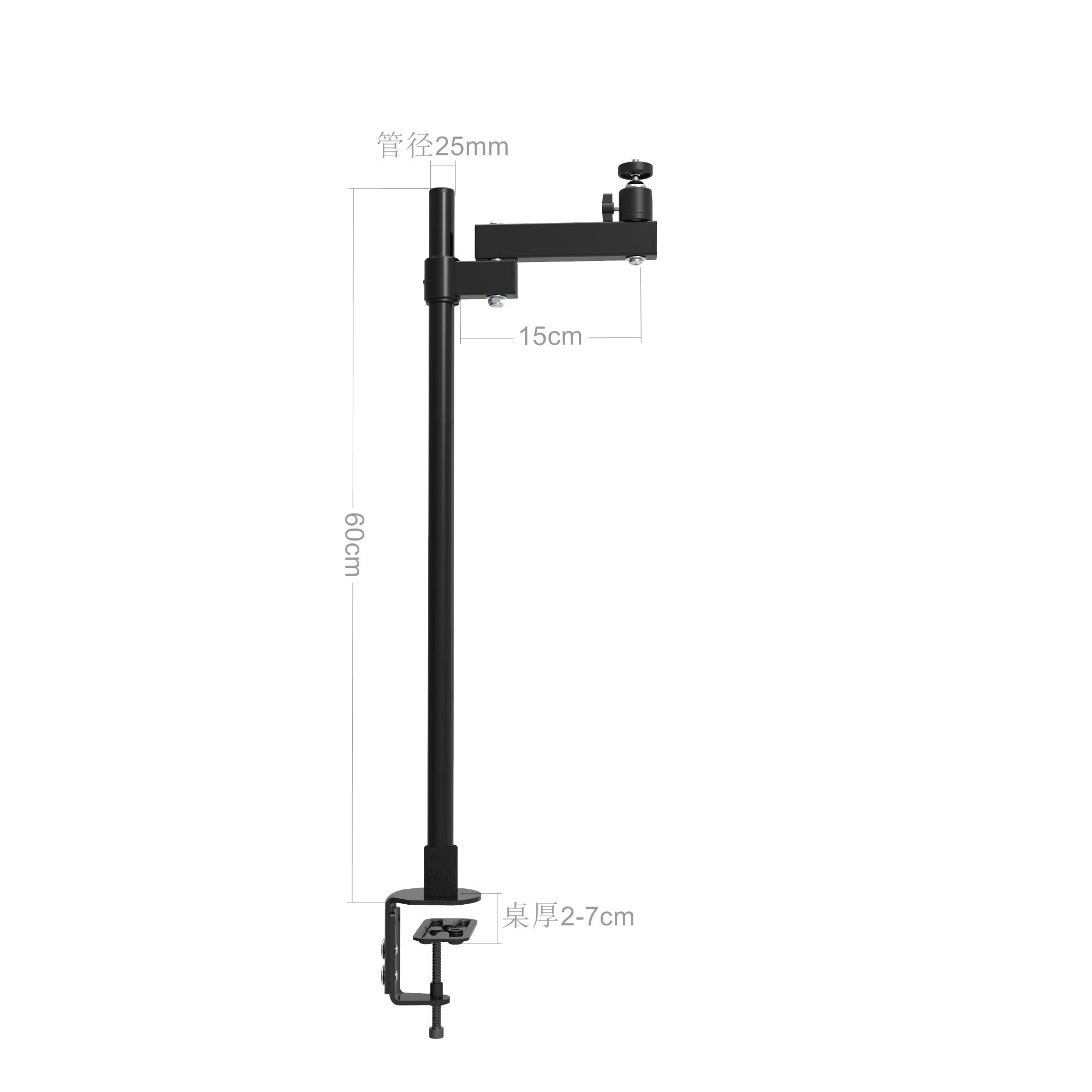 Soporte universal de escritorio de metal para proyector con clip de mesa para cámara de vigilancia en vivo (S736-2)