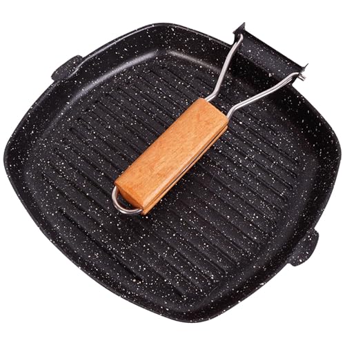 ¿Estufa de camping antiadherente? Sartén plegable para cocina al aire libre | Batería de cocina ligera y duradera para huevos, filetes y más | Sartén antiadherente portátil para acampar, la