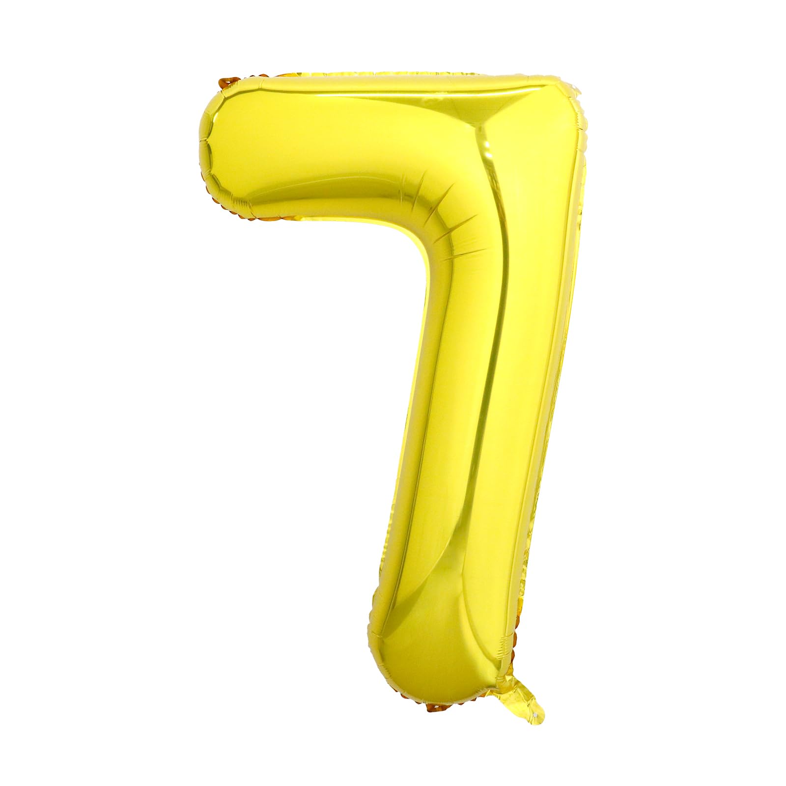 YuBeiKoo Luftballon 7 Geburtstag Zahl, 101cm Gold Folienballon 7 | Helium Ballon, Lange Schwebend, Ungiftig, Robust, Selbstverschluss, Dekoration für Geburtstag Jubiläum Party