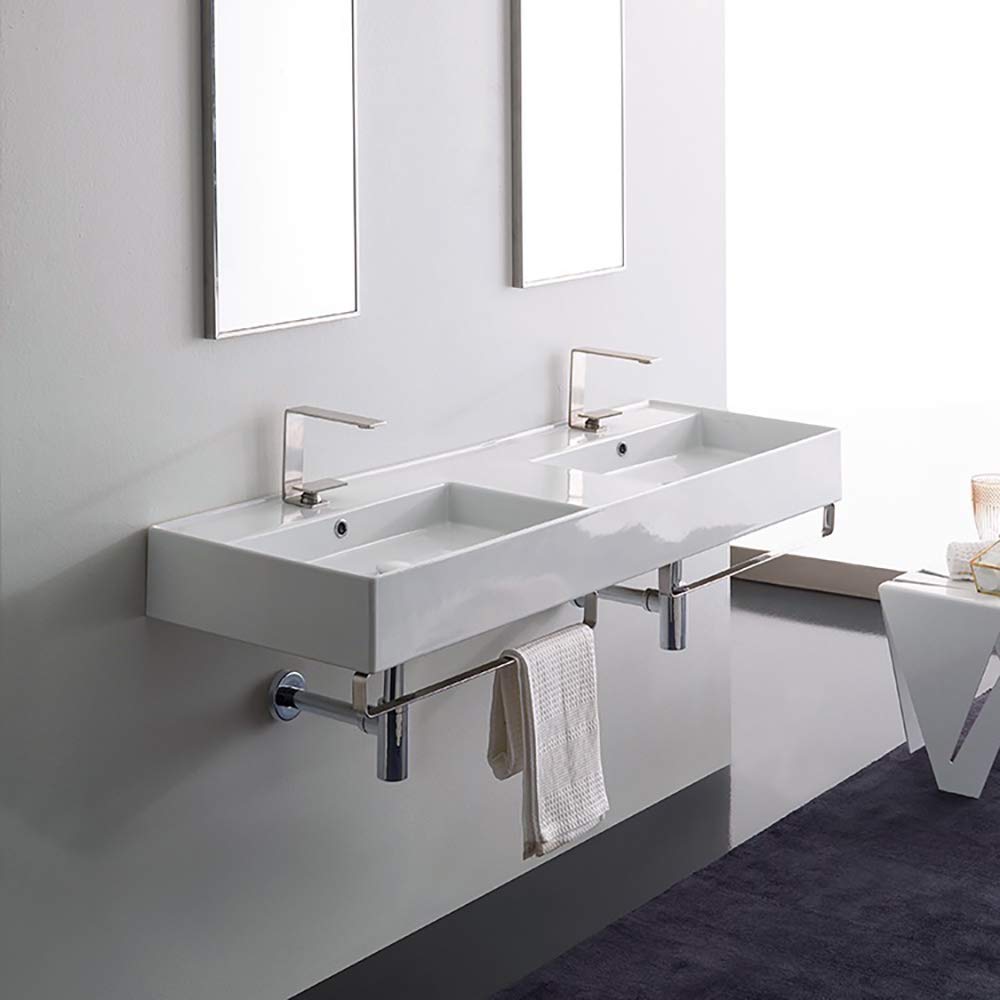 Scarabeo 5116-TB-Two Hole Bathroom Sink, One Size, White - Amazon.com