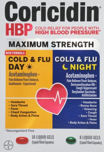 Coricidin Hbp Decongestant-Free Cold Symptom Relief For People With High Blood Pressure thumb #1