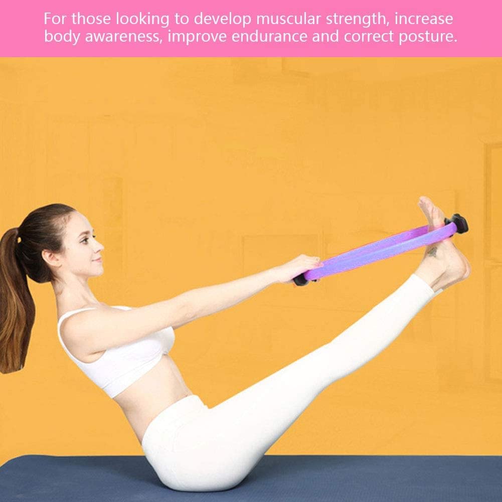 Mayhug Anello per fitness e pilates, con doppia impugnatura, anello di resistenza per cosce e gambe, 38 cm (viola)