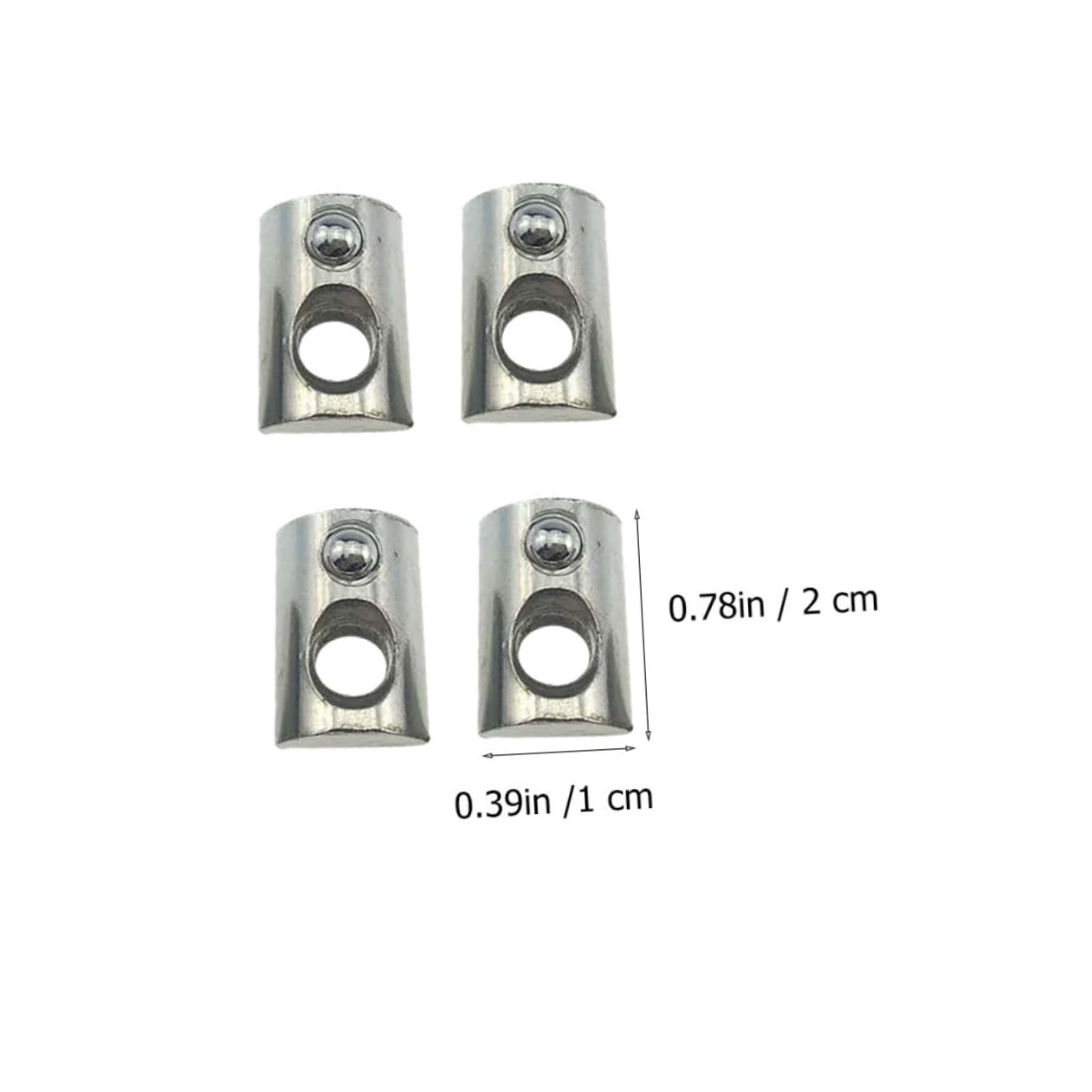 100pcs Carbon Steel Nickel-Plated Roll Ball Elastic T Nuts for Aluminum Profile 20-m5 European Standard, Spring Self-aligning T Slot Nuts for Industrial Fastening Applications