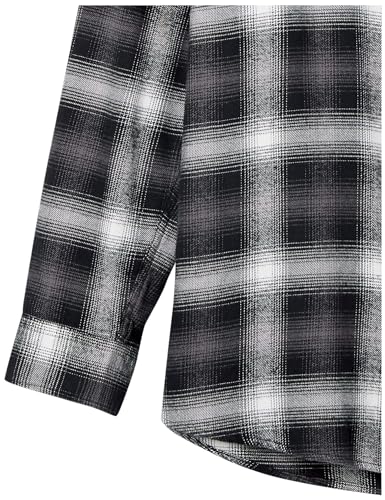 Image of Amazon Essentials Men's Regular Fit Long-Sleeve Flannel Shirt, Soft Brushed Cotton, Lightweight yet Warm