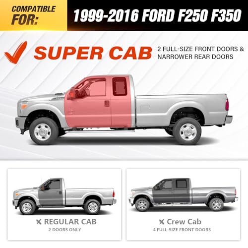 Estribos laterales para Ford F250 F350 SuperCab 1999-2016 miniatura 2