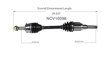 Aページ　023 Amazon.com: GSP NCV10098 CV Axle Shaft Assembly - Left Front