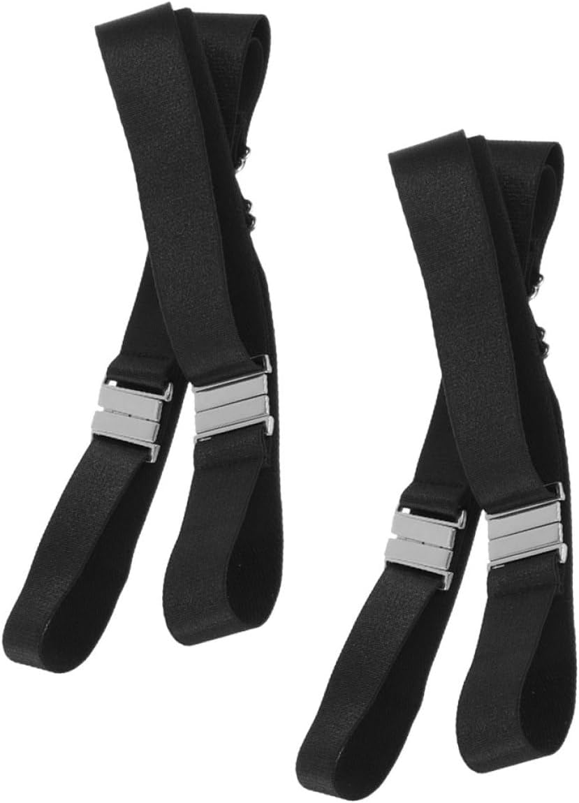 Baluue Women Plus Size Thigh Garters 4pcs Adjustable High Elasticity Black