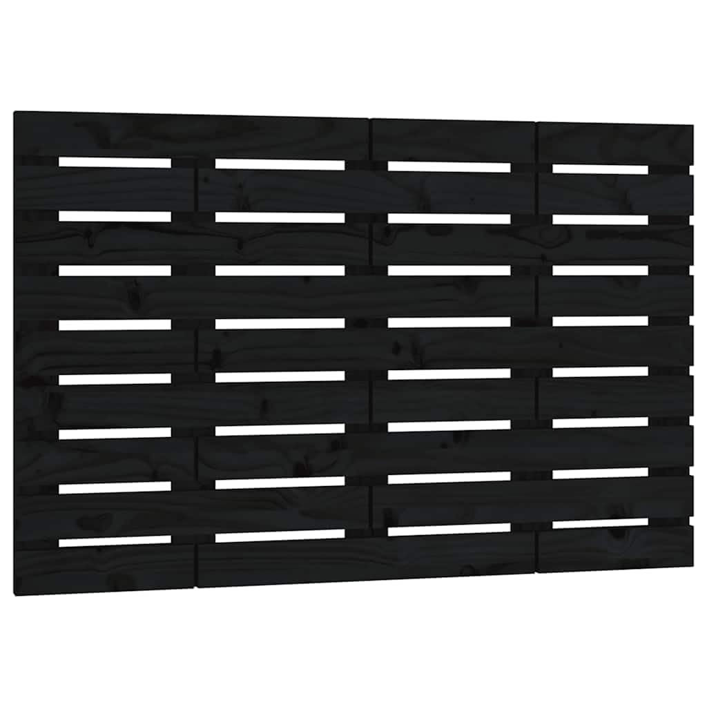 SYDE Cabecero De Pared Pino Macizo Negro 106x63 cm