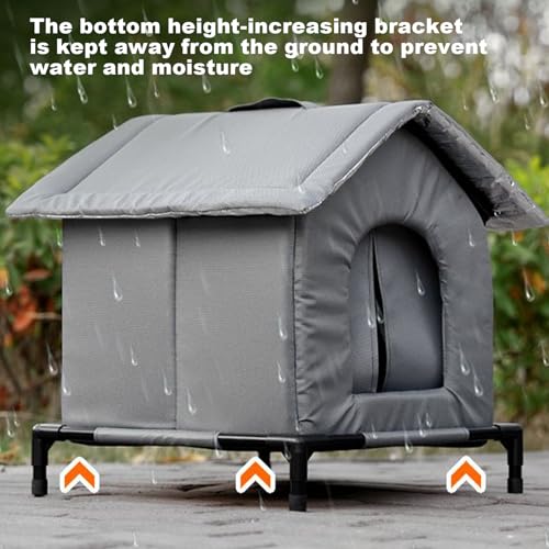 Maison extérieure pour chaton et abri surélevé imperméable - 3