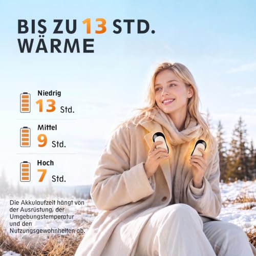 Handwärmer Elektrisch 2er-Set, Handwärmer Aufladbar, Taschenwärmer USB – Ansicht 4
