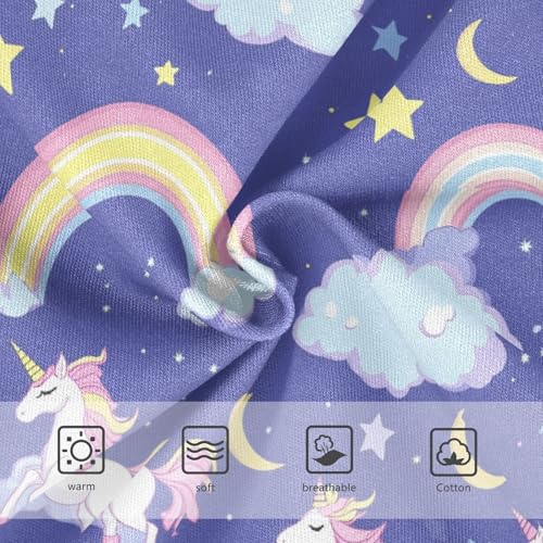 Wusikd Unicorns Rainbows Girls' Underwear Cotton Clouds Girls Briefs Soft Toddler Underwear 2T3