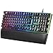 Mars Gaming MK320, Teclado RGB H-Mech, Reposamuñecas Acolchado, Español