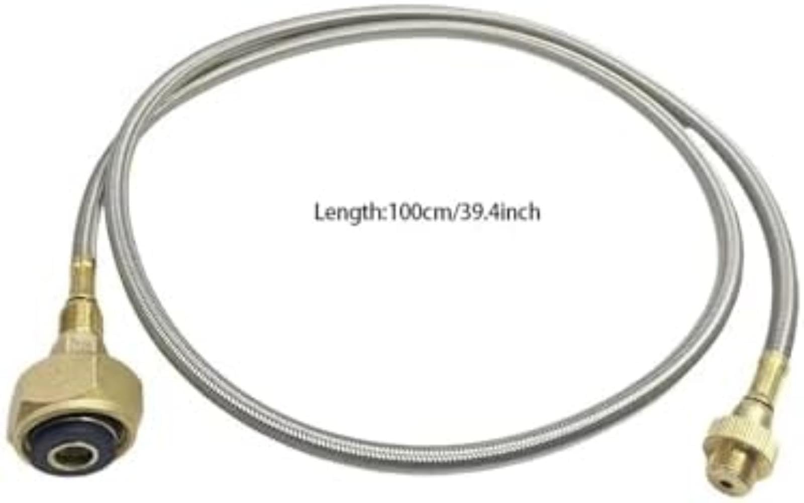 Gas Connection Pipe Stainless Steel Braided Hose 100Cm Camping Gaes Stove Propane Refill Adapter, dla Tank exhaust flex pipe (100cmcordssetb) elastyczna rura wydechowa (100cmcordssetb)