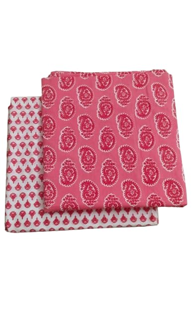5M(TOP: 2.5m/ BOTTOM: 2.5m) pure cotton jaipuri fabric material cut by meter for dress making, salwar suits,cord set,night suit, suit sets, kurti/kurta, gown, maxi, home decor, multipurpose-image-38