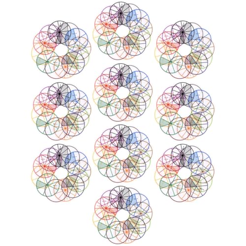Fracciones material manipulativo de plástico de 8 cm juego didáctico primaria kit de 10