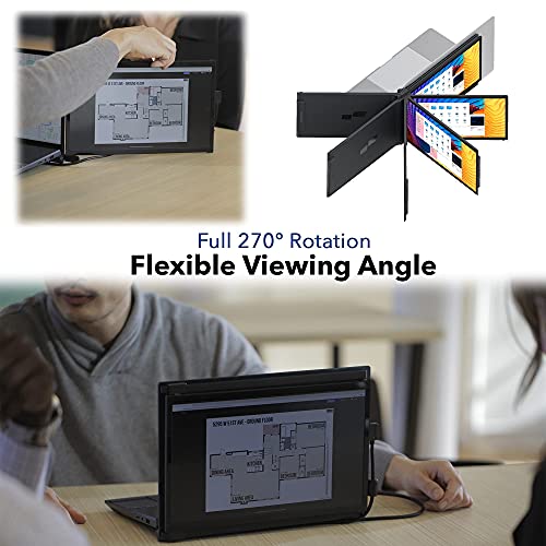 Image of Portable Monitor for Laptops, New Mobile Pixels Duex Plus 13.3 inch Full HD IPS Dual Laptop Monitor, USB C /USB A Plug and Play Laptop Screen Extender,Windows /Mac /Android /Switch Compatible (Duex Plus)