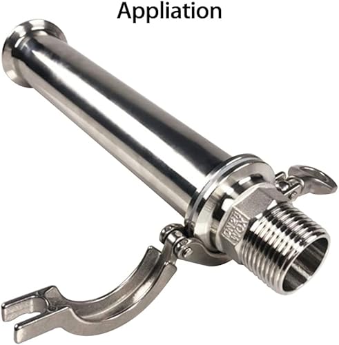 Miniatura 3 de Tubo de carrete sanitario Tri Clamp Tube 24 "Longitud con 1.5" Tri Clamp 1.988 in Férula Brida 304 Tubo redondo sin costura de acero inoxidable