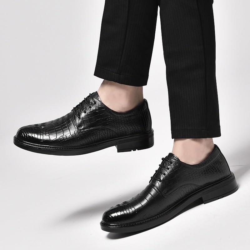 Vintage Men Dress Formal Shoes Faux Leather Lace Up Round Toe Classic Business Party Wedding Anti-Slip Non Slip Casual3