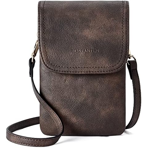 BOSTANTEN Mobile Phone Holder Shoulder Strap Woman, Mobile Phone Holder Shoulder Bag, A-02-coffee Cover