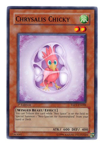 Amazon.com: Yu-Gi-Oh! - Chrysalis Chicky (TAEV-EN008) - Tactical Evolution  - 1st Edition