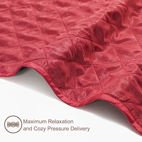Bessport Camping Blanket Warm & Lightweight-800G, Quilted With Extra Thick Fleece Throw Blanket, Great For Camping, Outdoors, Hiking, Beach (Red) #TOP4