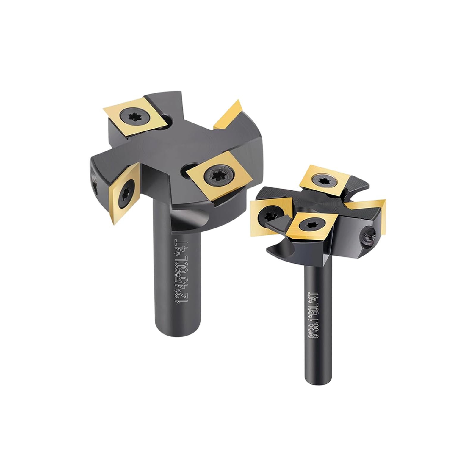 4 Flute Insert Surfacing Router Bit Handle Four Slotting Wood Planer Bit Insert Metal Slab Flattening Accessories Detachable Woodworking Tool