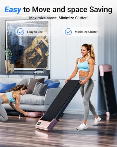 Image of Superun Walking Pad with 6% Incline, Under Desk Treadmill for Home Office, 3 in 1 Portable Walking pad Treadmill with Remote Control, 2.5HP Quiet Mini Treadmills, 300 lbs Capacity