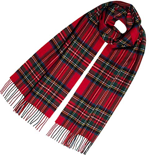 Grand foulard en laine d'agneau Stewart Royal Modern I LUV LTD écharpe écossaise longue 35x215cm