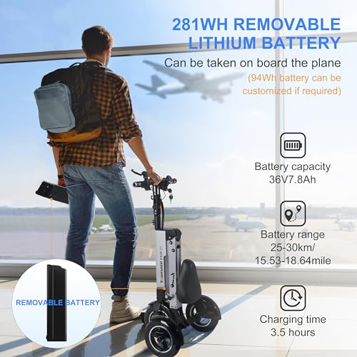 TopMate ES35 Powered Electric Scooter 3 Wheels Foldable