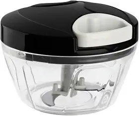 Mini Processador Manual de Alimentos 500ml com 3 Lâminas Aço Inoxidável – Tritura, Pica e Mistura Legumes, Verduras, Frutas, Cebola, Alho e Ervas – Compacto, Prático e Fácil de Limpa