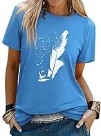 Material: Cotton Blend. Soft and Comfortable. Features: Round Neck, Short Sleeve, Feather Birds Graphic Print, Regular Fit, Casual Style. Occasion: Great choice for you to wear in Spring, Summer, Autumn, Winter, daily wear, home, office, school, beac...