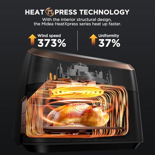 Image of Midea 8L Multifunction 8-in-1 Air Fryer, Frying, Roasting, Baking, Reheating and Dehydration