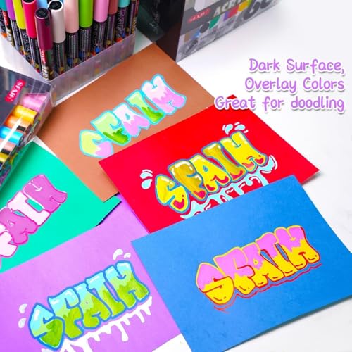 Image of SFAIH Acrylic Creative Markers - 3mm Replaceable Nibs 24 Colors
