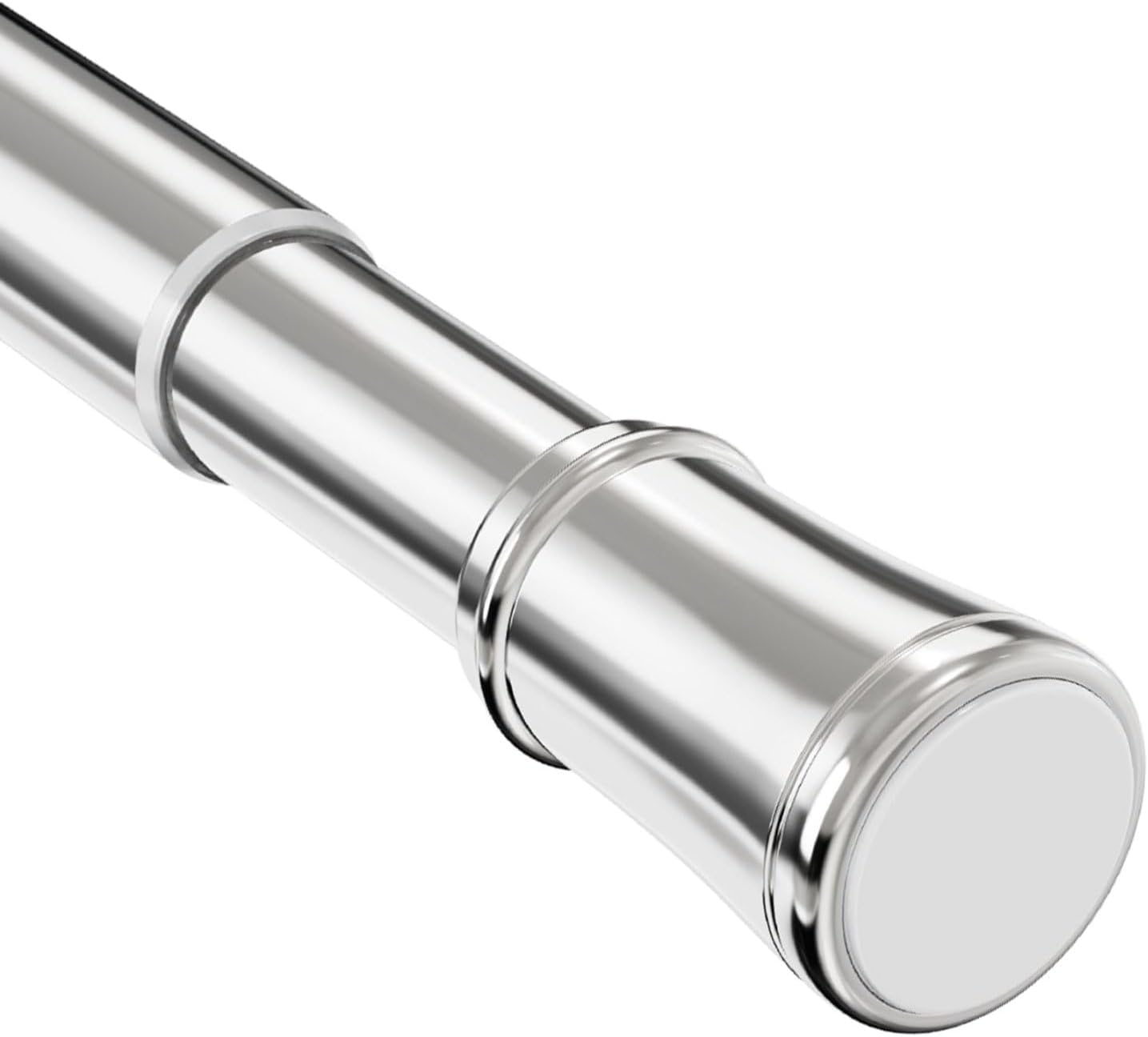 Venwemong Curtain Pole No Drilling Telescopic Rod Extendable Clothes Rail for Shower Curtain Rail Adjustable for Cupboards, Windows, Wardrobe, Silver, 135-200 cm