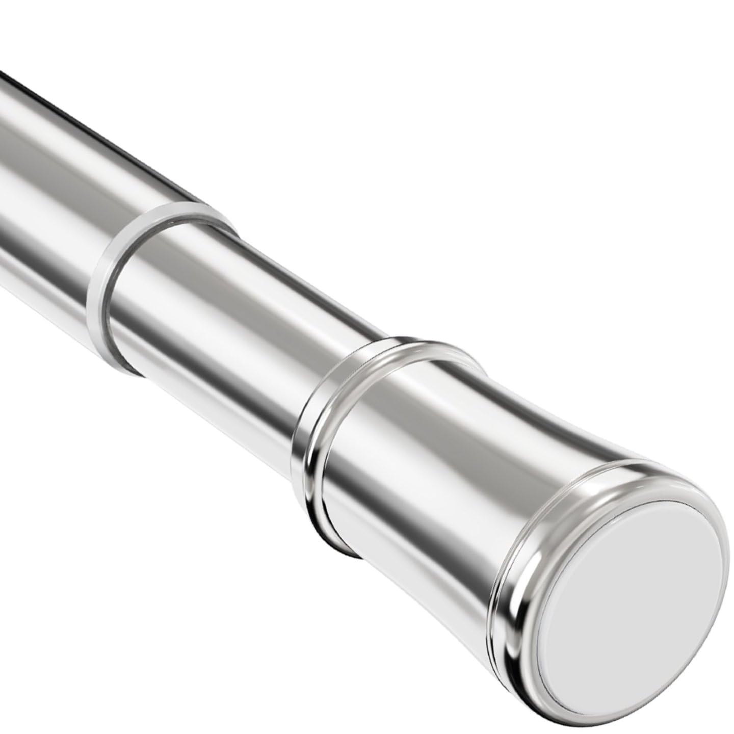 Extendable Telescopic Curtain Rod Extendable Window Tension Rod No Drilling Shower Curtain Pole,Tension Rod for Kitchen, Closet,Hanging Pole No Tool Require, 135-200 cm (53.1-78.7"), Silver