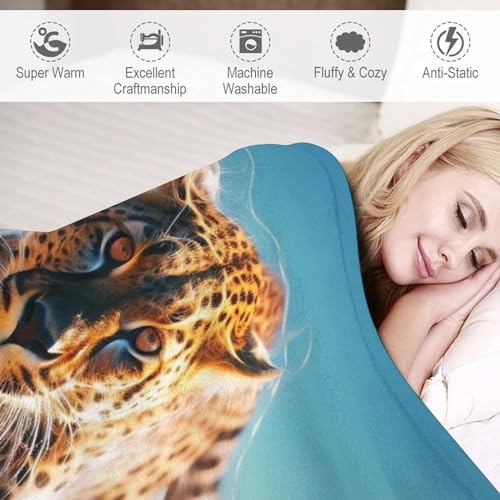 Couverture luxe motif léopard impression 3D en flanelle haut de gamme - 4