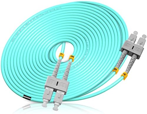 2. Bild von XWYWX 0.5M(2PCS) SC/UPC auf SC/UPC MM OM3 DX LSZH 3.0mm LWL Kabel Patchkabel, SC zu SC Multimode 50/125μm Duplex SC-SC Glasfaser Lichtwellenleiter Patchkabel Patch Cord-XSUSU321-0.5 0.5M