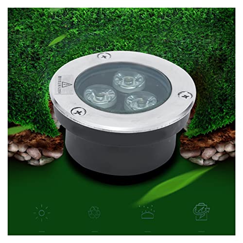 WZYJLyds Faretti da Incasso per Esterni Bassi 3W Faretto Impermeabile a LED Ultra Sottile IP68 segnapasso Spessore 35mm per Giardini, Piscine, terrazzi (Colore : Bianco Caldo, Misurare : 110-220V)
