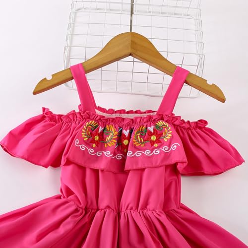 VINUOKER Toddler Girls Mexican Dress Ethnic Embroidered Dress3