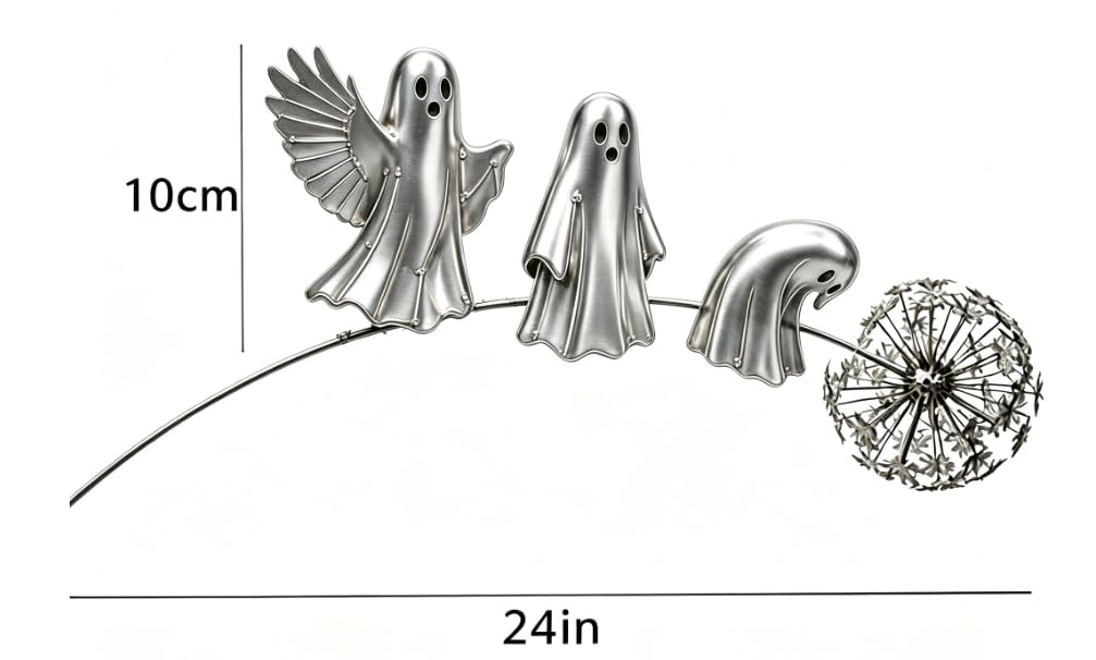 Rotkehlchen-Gartenstecker, rustikale Metall-Skulptur für den Außenbereich, für Rasen, Terrasse, Blumenbeet und Gedenkgeschenk (Silber #2–2 Stück)