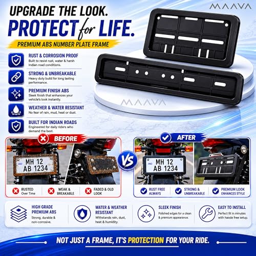 Generic Universal Bike Number Plate Frame - Image 3