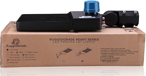 Miniatura 2 de RuggedGrade Luz LED Revati Series Shoebox de 150 vatios  Potencia seleccionable 15010080W  20.800 lúmenes  Color seleccionable 3K4K5K  Ajuste