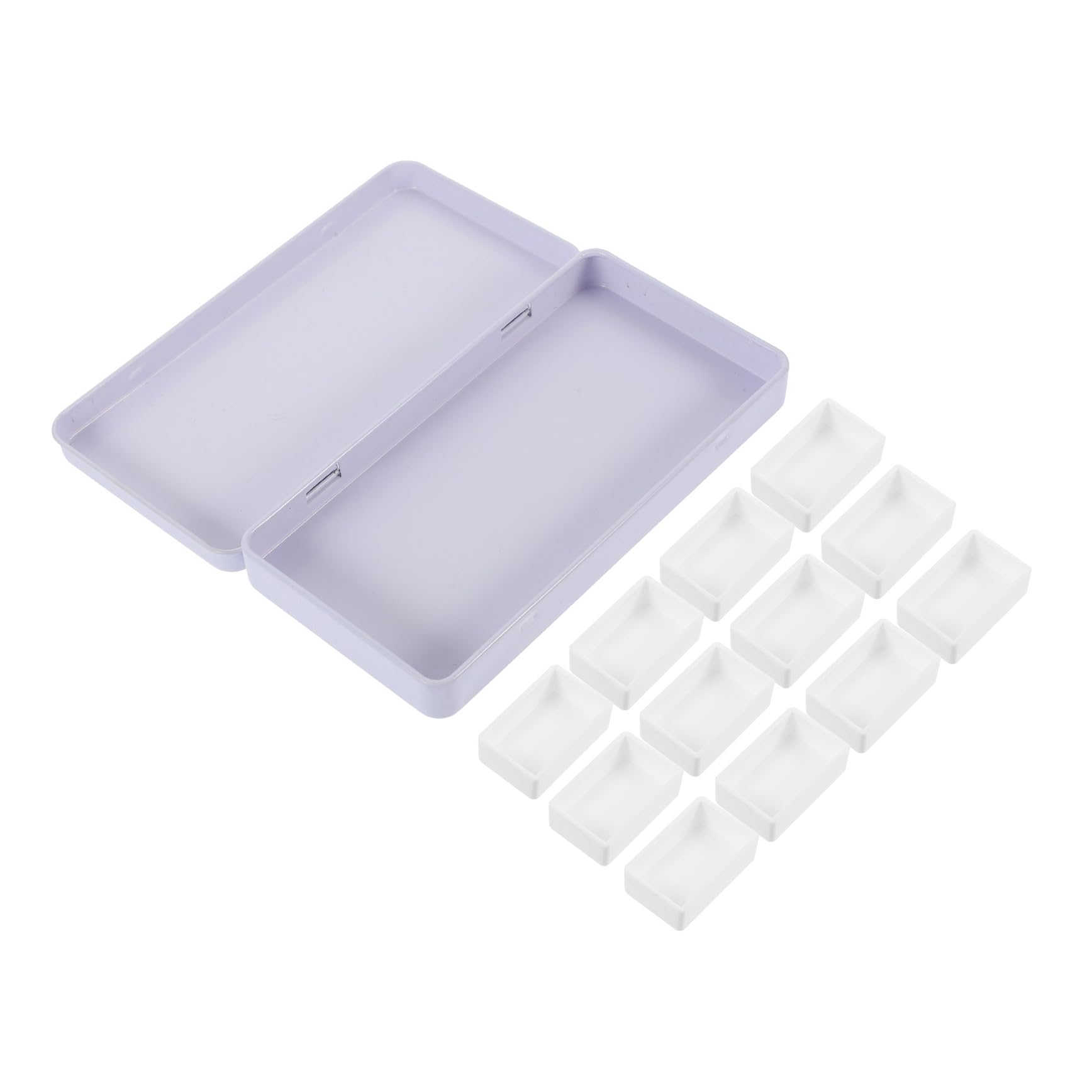 STOBOK 4juegos Estuche Portátil De Acuarelas Compartimentos Vacíos Caja De Pintura De Hojalata Para Artistas y Estudiantes Para Manualidades y