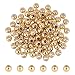 NBEADS 100 Pcs 8mm 304 Stainless Steel Smooth Round Metal Spacer Beads Loose Beads for DIY Jewelry Making Findings