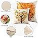 Yangbaga Colorido Otoño（5pc） Flor Árbol Algodón de Lino, Throw Pillow Case, Funda...