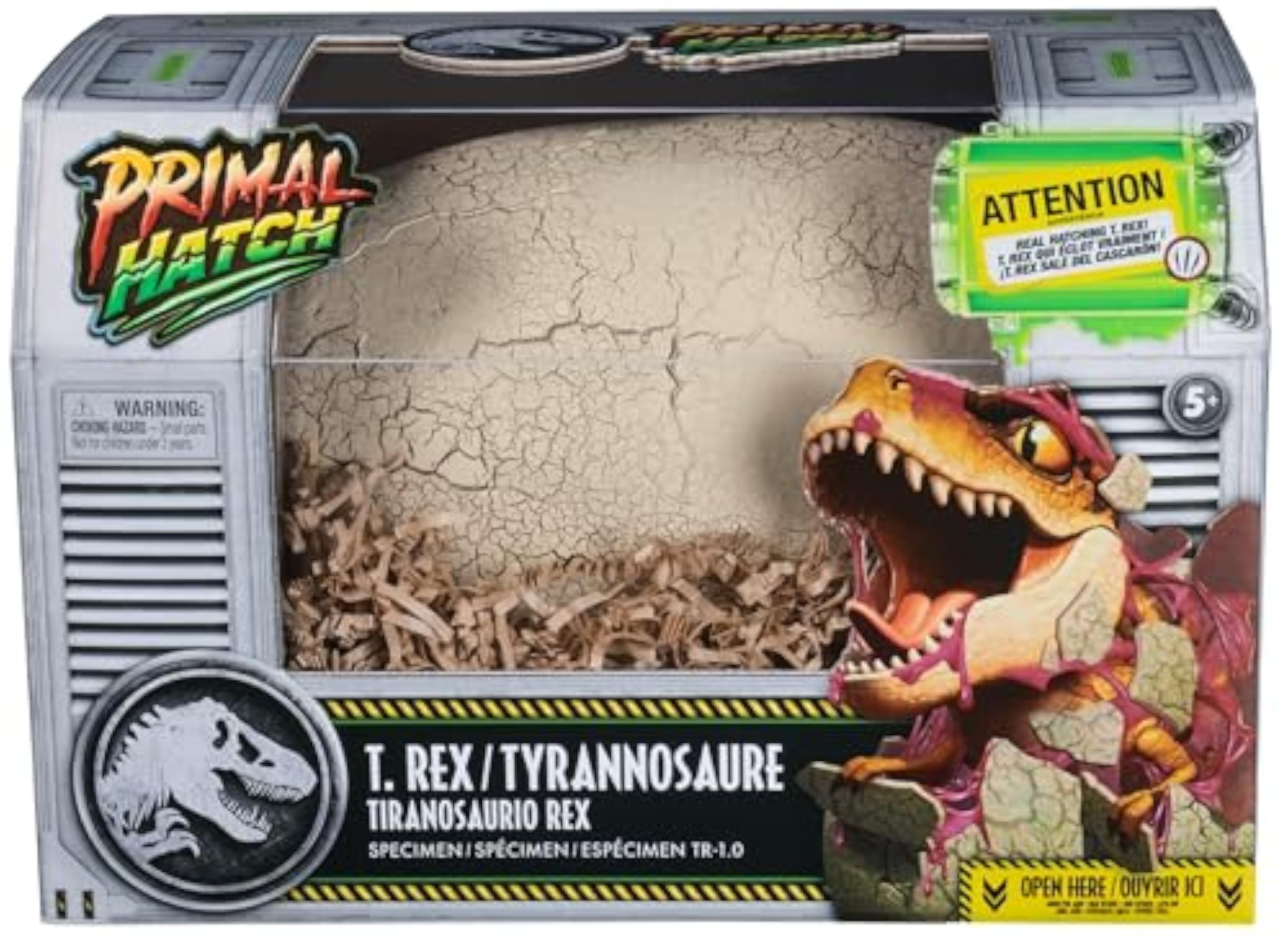 Dino Rising - Figura Jurassic Dinosaurio Interactivo: Incuba y Entrena a tu Bebé Tiranosaurio Rex, con +100 Sonidos y Reacciones - 6072462 - Regalo Niño 5 Años + - Dinosaurios Juguetes